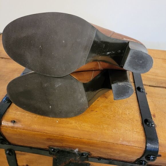 J. CREW Tenley Vanchata Mid Calf Heeled Leather Boot Size 9 - Picture 7 of 8